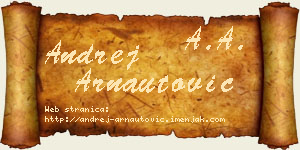 Andrej Arnautović vizit kartica